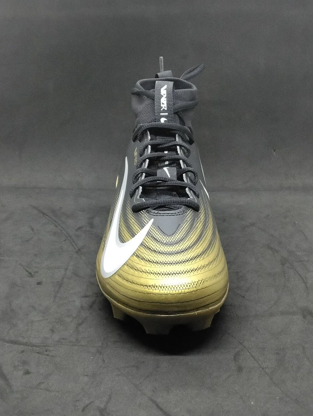 Nike Vapor Pro 1 Football Cleats Black Metallic Gold Mens Size 10 FB3298-003